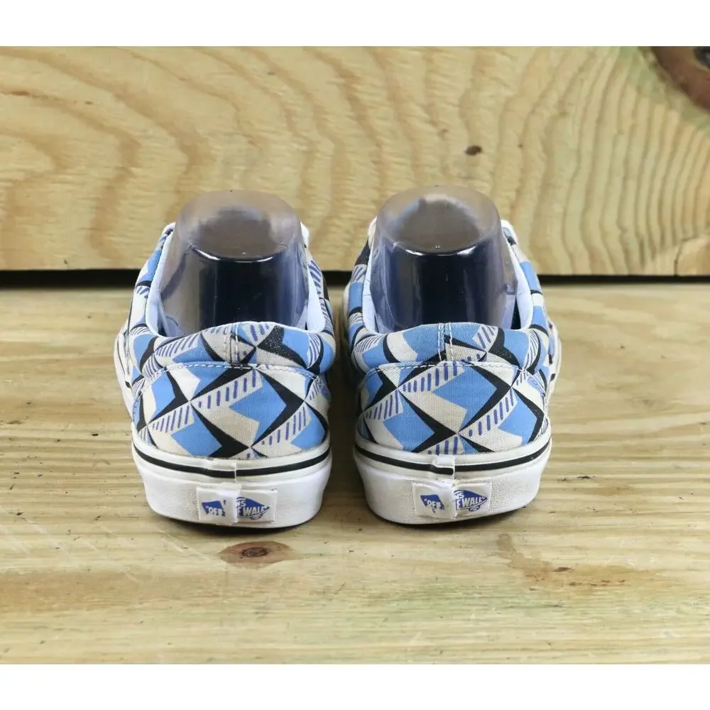 Vans x Eley Kishimoto Sneakers Womens 9 Blue Geometric Off the Wall Athletic